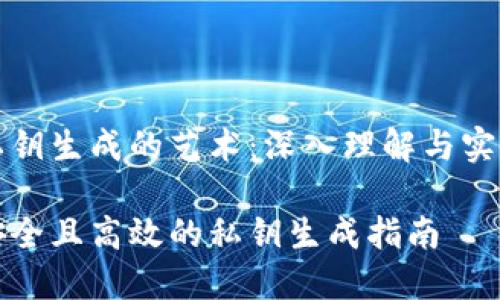 私钥生成的艺术：深入理解与实践

安全且高效的私钥生成指南